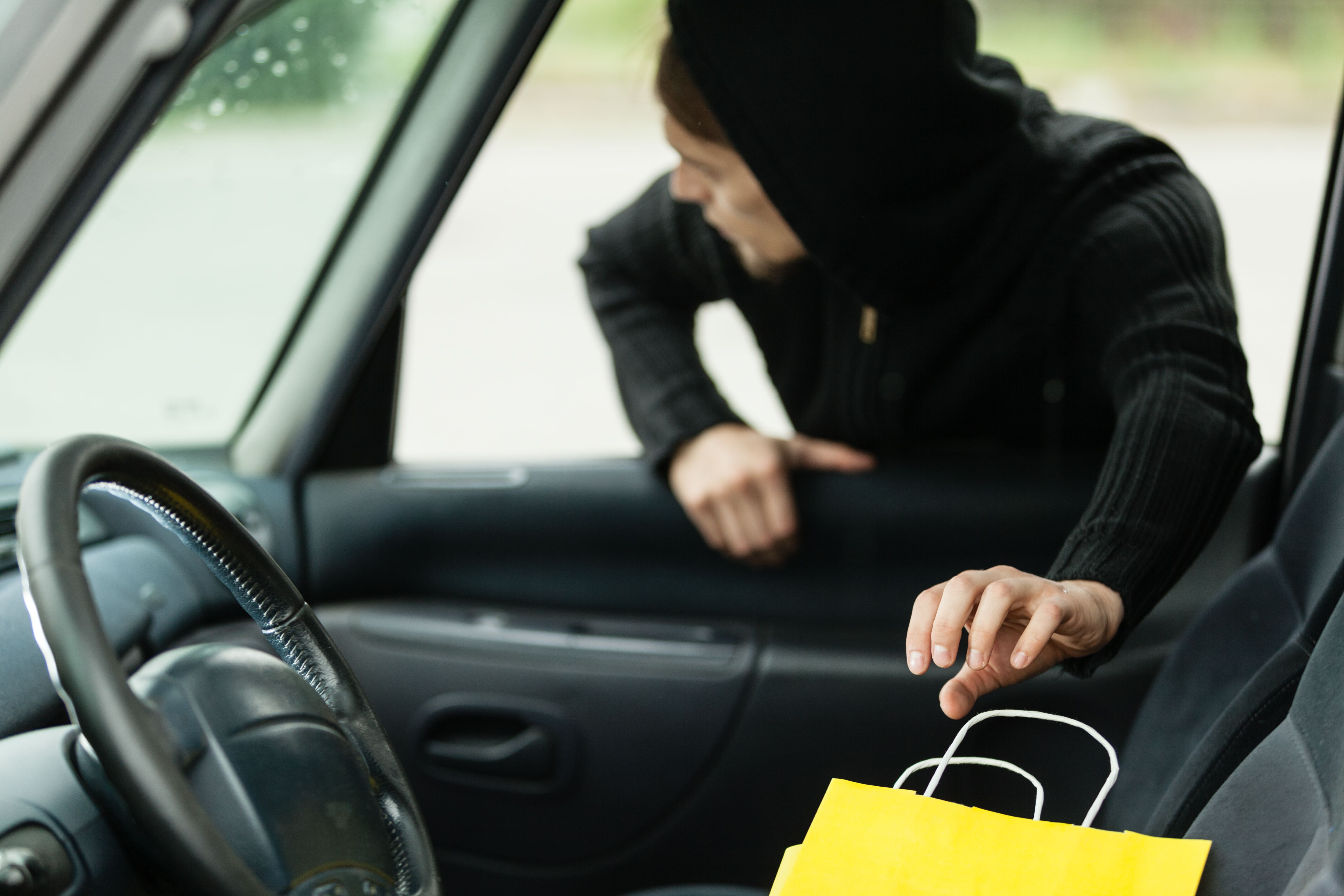 Man stealing a shopping bag - theft under 50 